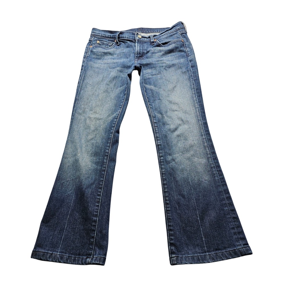 7 For All Mankind Bootcut Jeans Womens 30 Blue Denim U075J080U-470S Stretch